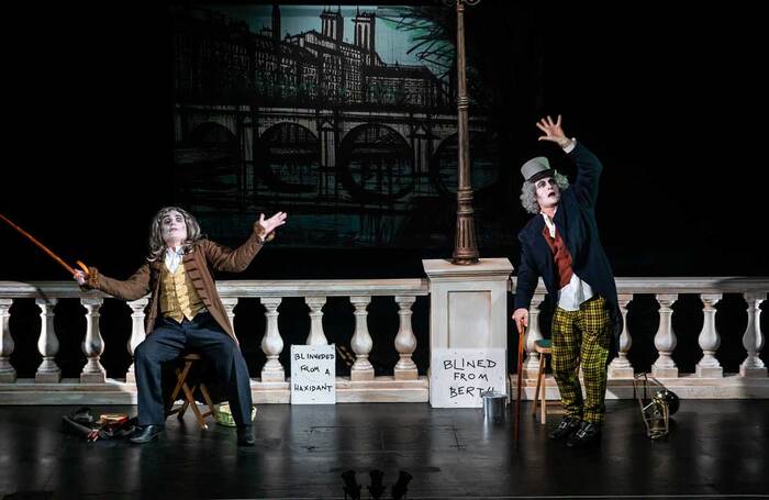 Paul Featherstone and Tim Walton in Curtain Raisers at Wilton's Music Hall. Photo: Jacob Savage