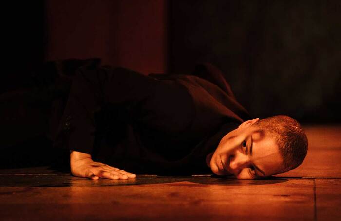 Cush Jumbo in Hamlet at the Young Vic, London. Photo: Helen Murray