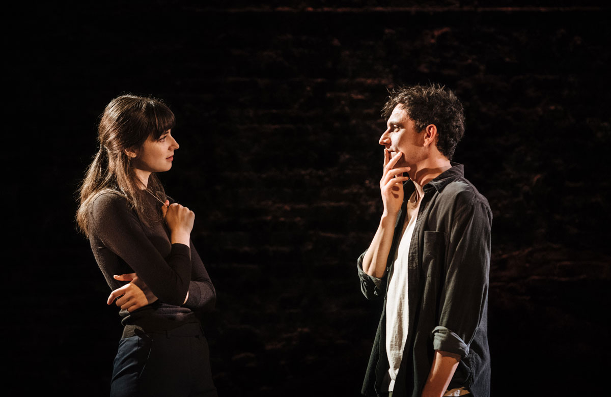 Abigail Weinstock and Tom Mothersdale in Love and Other Acts of Violence at Donmar Warehouse. Photo: Helen Murray
