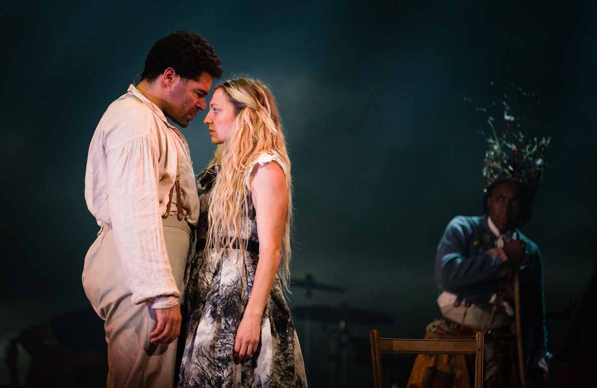 Ash Hunter, Lucy McCormick and Nandi Bhebhe in Wuthering Heights at Bristol Old Vic. Photo: Steve Tanner