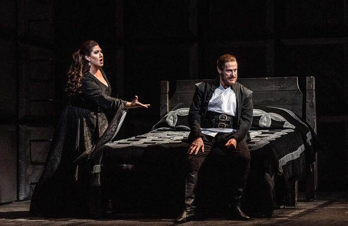 Anna Pirozzi and Simon Keenlyside in Macbeth at the Royal Opera House, London. Photo: Clive Barda