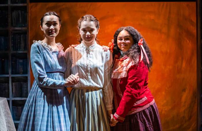 Hana Ichijo, Anastasia Martin and Mary Moore in Little Women the Musical at Park Theatre, London. Photo: Tristram Kenton