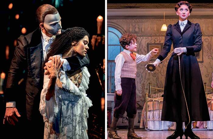 The Phantom of the Opera and Mary Poppins have both announced reduced weekly schedules. Photos: Johan Persson