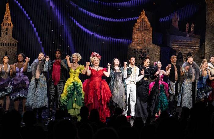 Cast of Cinderella at the curtain call of the show's reopening on February 3, 2022