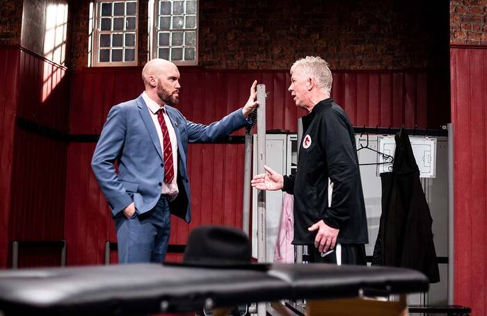 Joe Sims and David Lloyd in The Red Lion at Bristol Old Vic. Photo: Chelsey Cliff