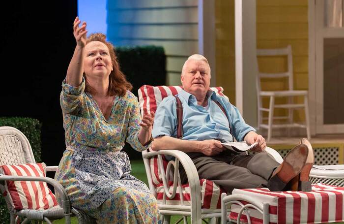 Eve Matheson and David Hounslow in All My Sons at Queen’s Theatre, Hornchurch. Photo: Mark Sepple
