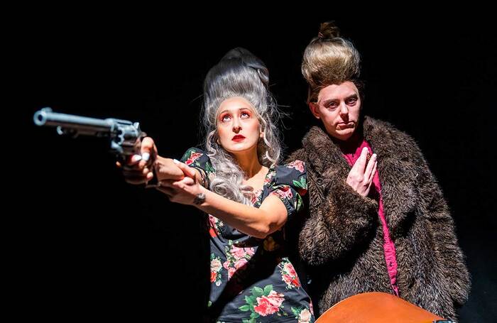 iara Solana Arana and Chistopher Brett Bailey in Psychodrama at Battersea Arts Centre, London. Photo: Tristram Kenton