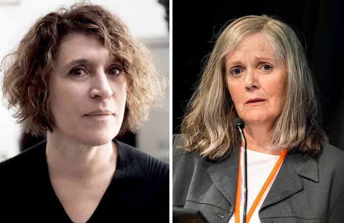 April De Angelis and Polly Kemp (pictured in Value Engineering – Scenes from the Grenfell Inquiry in 2021, photo: Tristram Kenton)
