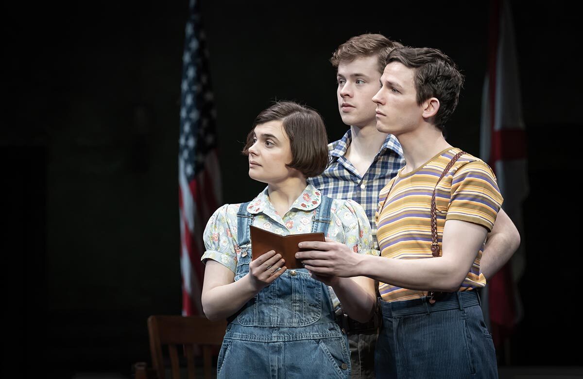 Gwyneth Keyworth, Harry Redding and David Moorst in To Kill a Mockingbird at Gielgud Theatre, London. Photo: Marc Brenner