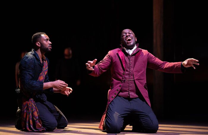Michael Elcock and Giles Terera in The Meaning of Zong at Bristol Old Vic. Photo: Curtis Richard