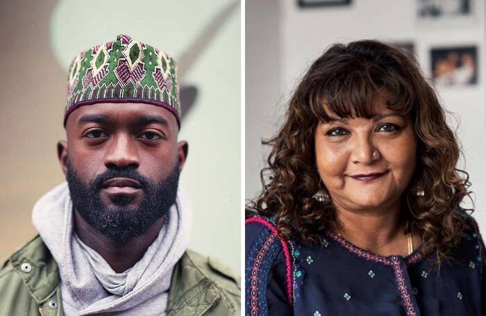 Inua Ellams (left) and Tanika Gupta are among the playwrights whose work is being included in the GCSE and A-level syllabuses. Photos: Matt Ankers/Oscar May