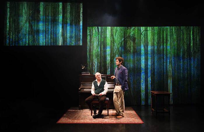 David Ricardo-Pearce and Robin Soans in We Started to Sing at Arcola Theatre, London. Photo: Alex Brenner