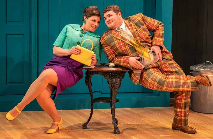 A scene from One Man, Two Guvnors at Octagon Theatre, Bolton. Photo: Pamela Raith