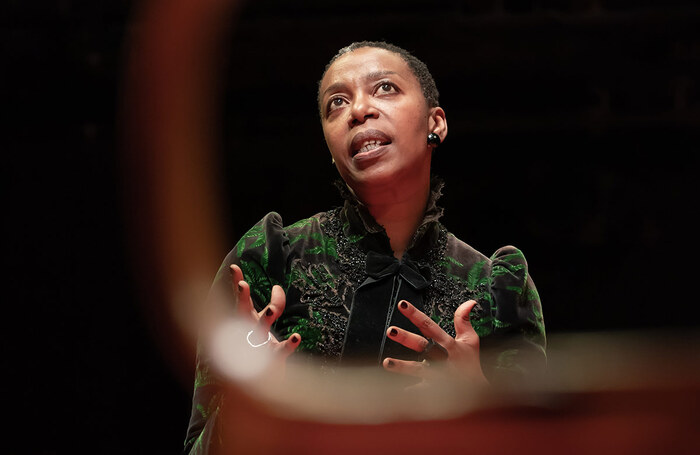 Noma Dumezweni in A Doll's House, Part 2 at Donmar Warehouse, London. Photo: Marc Brenner