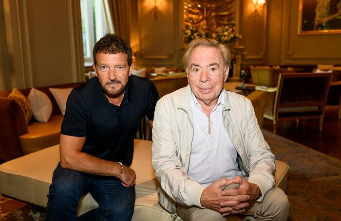 Antonio Banderas and Andrew Lloyd Webber, who have launched a Spanish-language production company