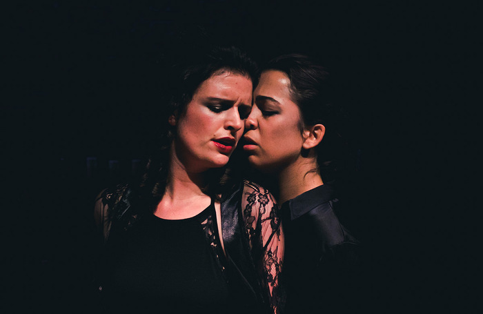 Helen May and Julia Portela Piñón in L’incoronazione di Poppea at London's Arcola Theatre. Photo: Andreas Grieger