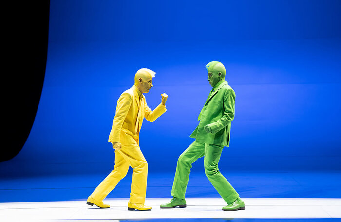 François Piolino and Christophe Gay in La voix humaine/Les mamelles de Tirésias at Glyndebourne, Lewes. Photo: Glyndebourne Productions Ltd/Bill Cooper