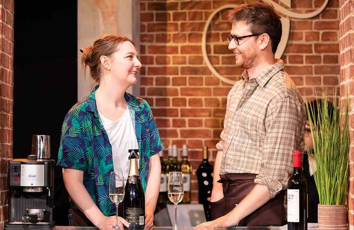 Charlie Ryall and Niall Ransome in Tasting Notes at Southwark Playhouse, London. Photo: Chris Marchant