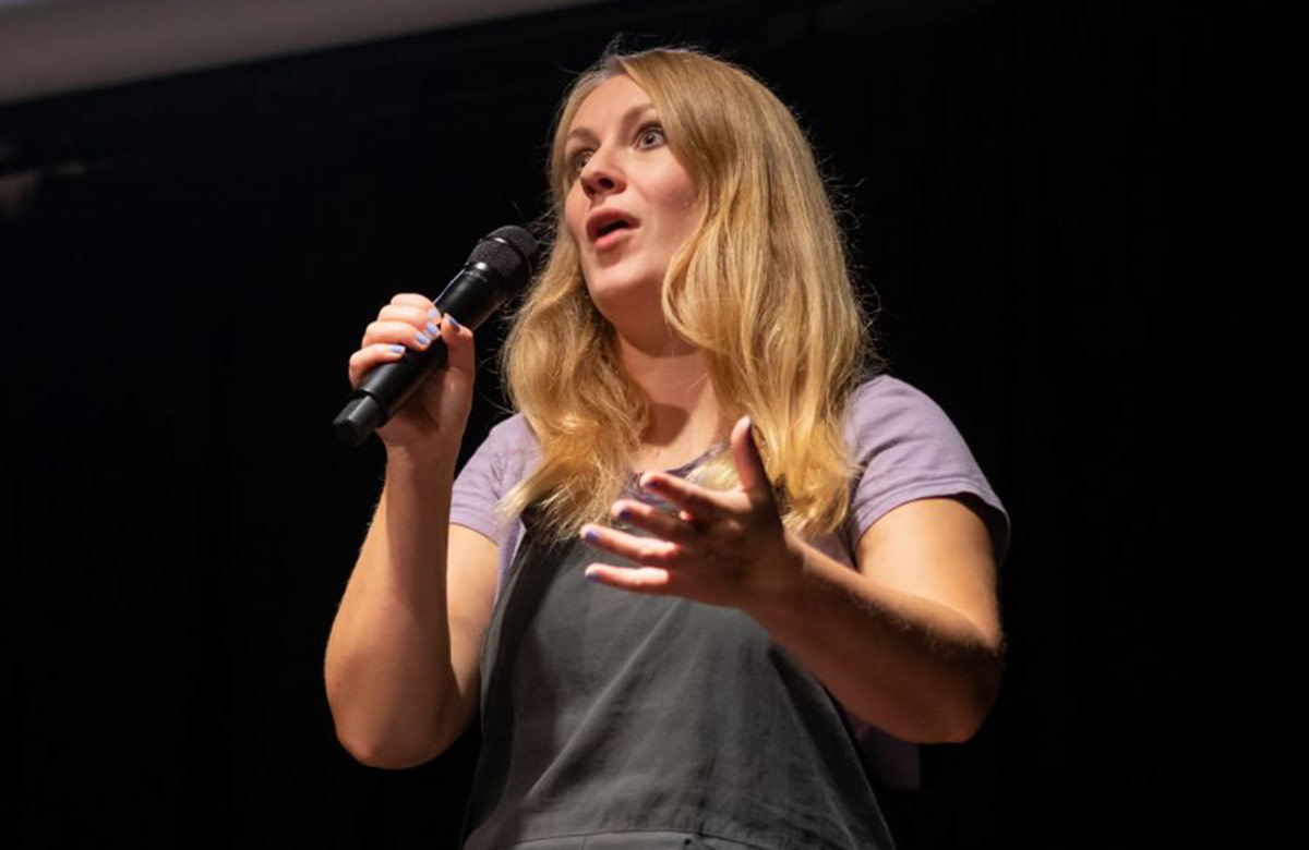 Molly Naylor in Stop Trying to Be Fantastic at Summerhall, Edinburgh. Photo: Dave Guttridge