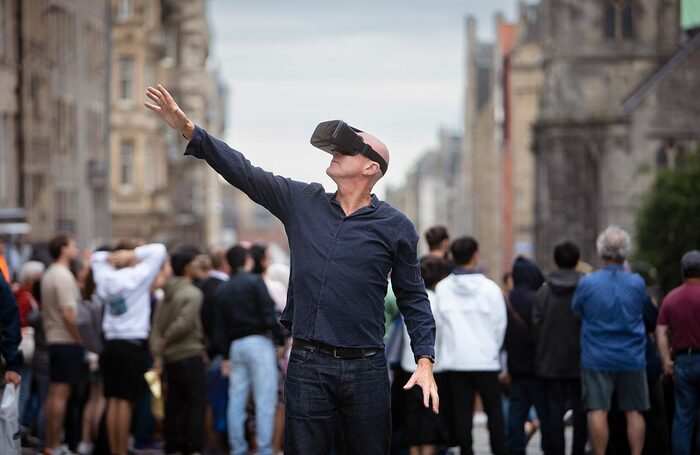 Tim Crouch in promotional image for Truth’s a Dog Must to Kennel at Lyceum Studio, Edinburgh. Photo: Stuart Armitt