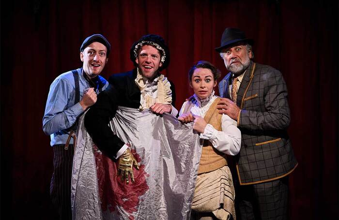 Matt Jopling, Callum Patrick Hughes, Kate Tranter and Steve Watts in The Canterville Ghost at Southwark Playhouse, London