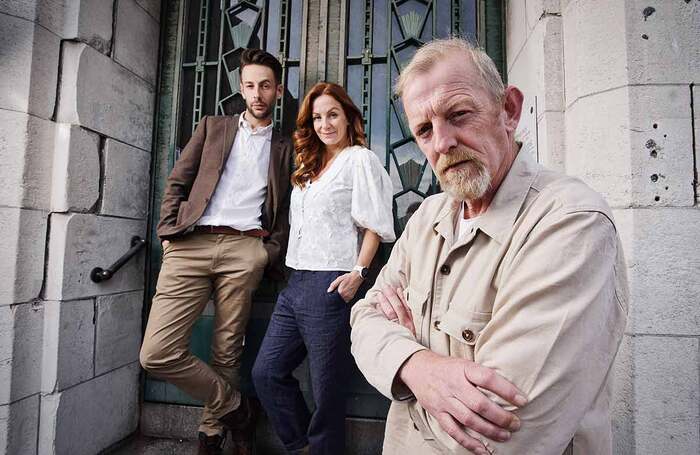 Matthew Cavan, Celia Graham and Sean Kearns in Propaganda: A New Musical at Lyric Theatre, Belfast