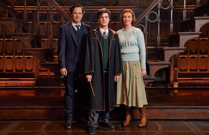 Sam Crane, Thomas Grant and Frances Grey in Harry Potter and the Cursed Child at the Palace Theatre, London. Photo: Manuel Harlan