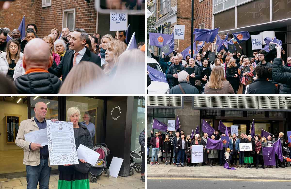 Hundreds protest against 'heartbreaking' Arts Council funding cuts