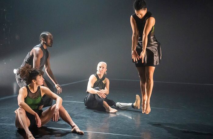 A scene from Soft Shell from Candoco's In Side Out at Lilian Baylis Studio, Sadler's Wells. Photo: Tristram Kenton