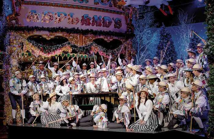 Part of this year’s Thursford Christmas Spectacular’s ensemble of 70 singers and 23 dancers perform Me Ol’ Bamboo