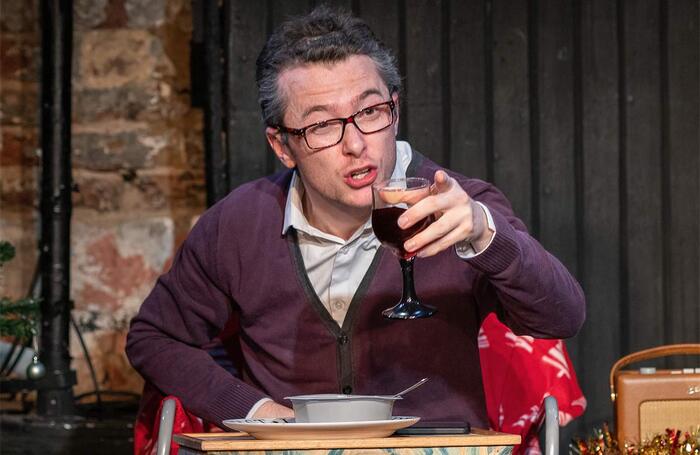 Stephen Smith in Harry’s Christmas at King’s Head Theatre, London. Photo: Bonnie Britain