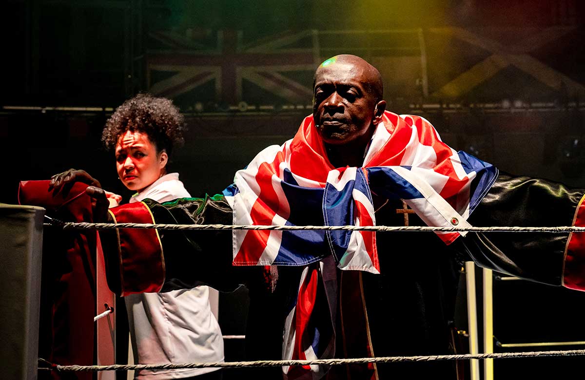 Amber James and Mensah Bediako in On the Ropes at London's Park Theatre. Photo: Steve Gregson