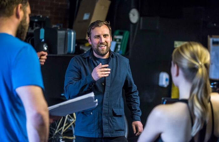 Chris Lawson in rehearsals for BERYL at Oldham Coliseum. Photo: Chris Payne