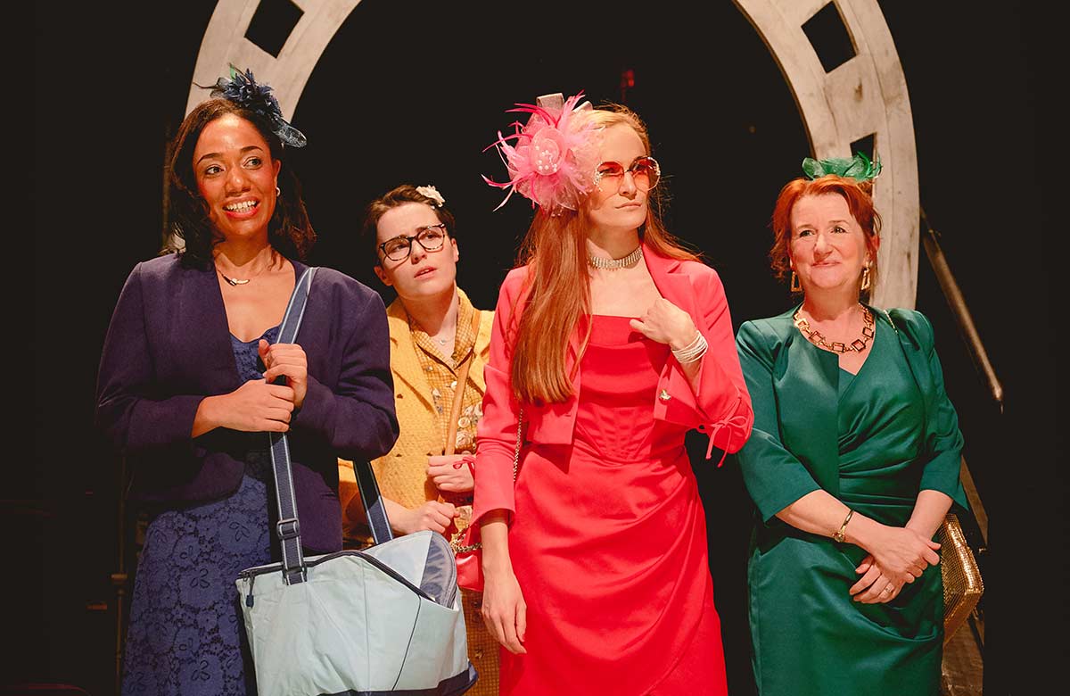 Tanya-Loretta Dee, Jo Patmore, Annie Kirkman and Kate Wood in Ladies’ Day New Vic. Photo: Andrew Billington