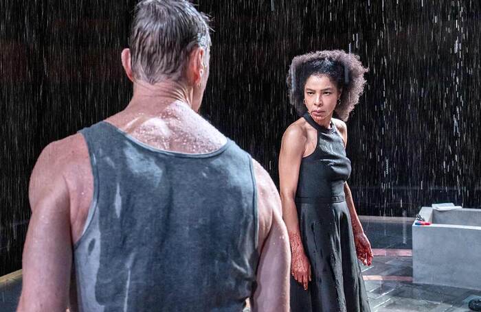 Ben Daniels and Sophie Okonedo in Medea at @sohoplace, London. Photo: Johan Persson