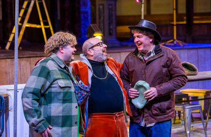 Samuel Creasey, Ed Gaughan and Colm Gormley in The Winter's Tale at Shakespeare's Globe, London. Photo: Tristram Kenton