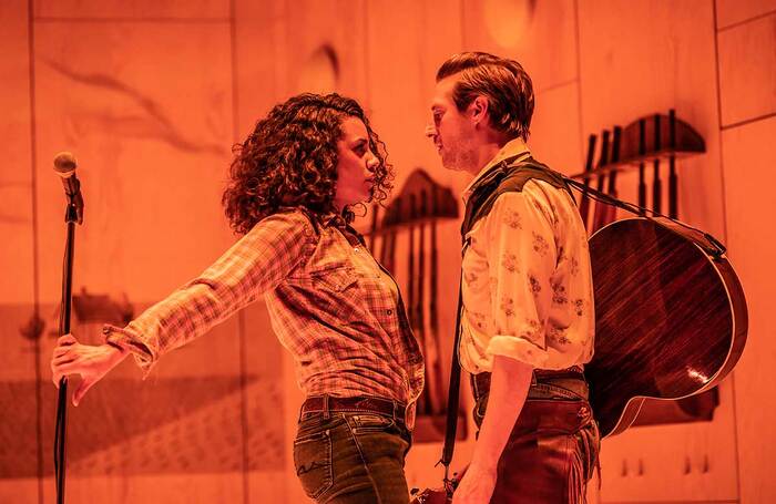 Anoushka Lucas and Arthur Darvill in Oklahoma! at Wyndham’s Theatre, London. Photo: Marc Brenner