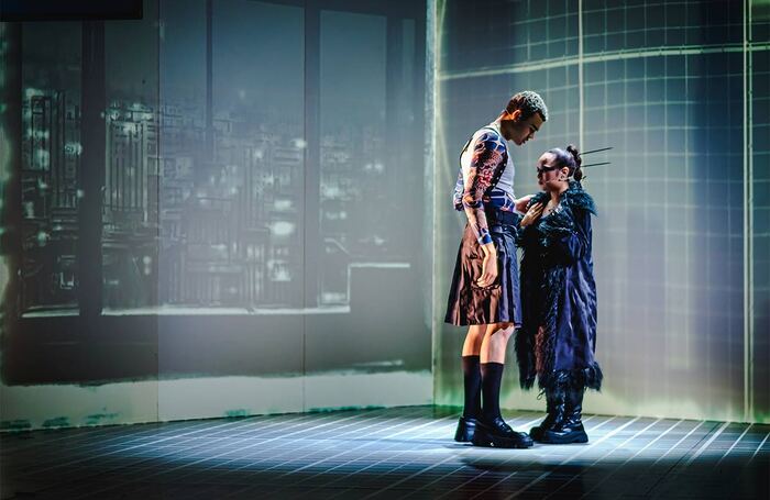 Benjamin Westerby and Maia Tamrakar in Macbeth at Dukes Theatre, Lancaster. Photo: Ed Waring