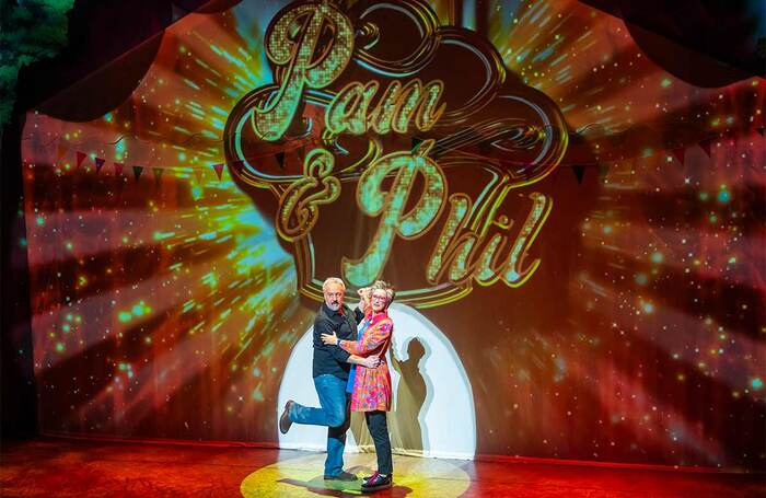 John Owen-Jones and Haydn Gwynne in The Great British Bake Off Musical at the Noël Coward Theatre, London. Photo: Tristram Kenton