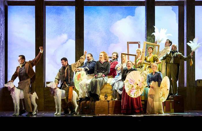 A scene from Il Viaggio a Reims, by English Touring Opera, at Hackney Empire, London. Photo: Richard Hubert Smith
