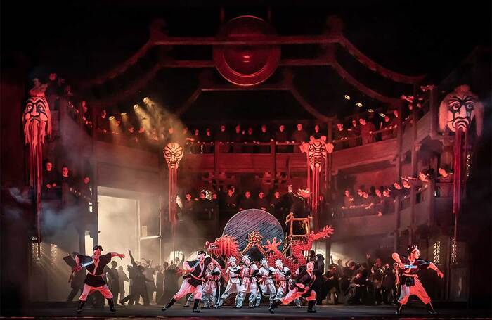 The company in Turandot at Royal Opera House, Covent Garden, London. Photo: Marc Brenner