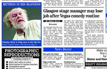 Timothy West lands his Lear – 20 years ago in The Stage