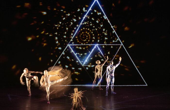 A scene from UniVerse: A Dark Crystal Odyssey at the Linbury Theatre, Royal Opera House, London. Photo: Andrej Uspenski