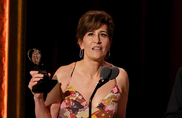 Jeanine Tesori accepting the award for best original score for Kimberly Akimbo at the Tony Awards at United Palace Theater, New York. Photo: Theo Wargo/Getty Images for Tony Awards Productions