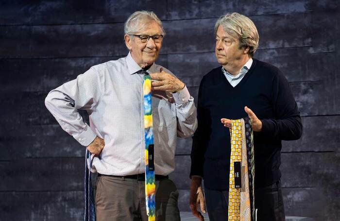 Ian McKellen and Roger Allam in Frank and Percy at Theatre Royal Windsor. Photo: Jack Merriman