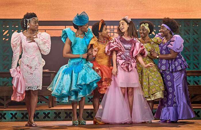 The cast of School Girls; Or, the African Mean Girls Play at Lyric Hammersmith Theatre. London. Photo: Manuel Harlan