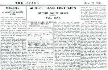 Universal rehearsal payments agreed – 90 years ago in The Stage
