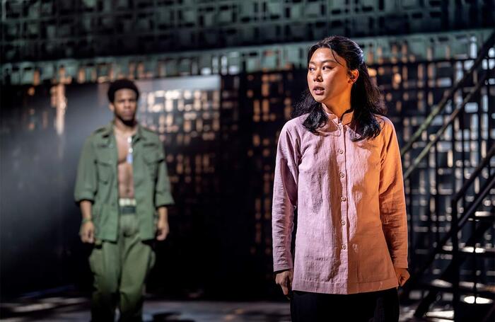 Christian Maynard and Jessica Lee in Miss Saigon at the Crucible Theatre, Sheffield. Photo: Johan Persson