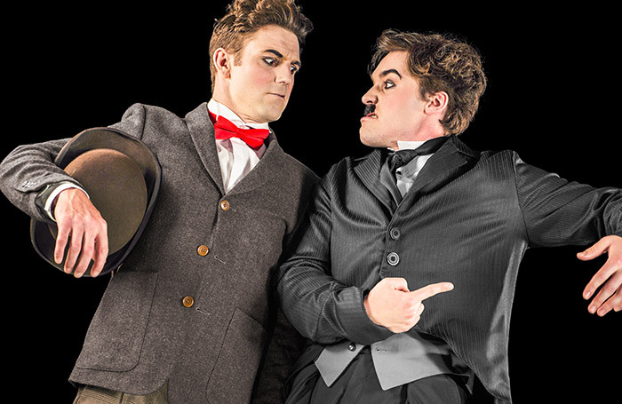 Jordan Conway and Matt Knight in Laurel and Chaplin: The Feud. Photo: Adrian Patrick