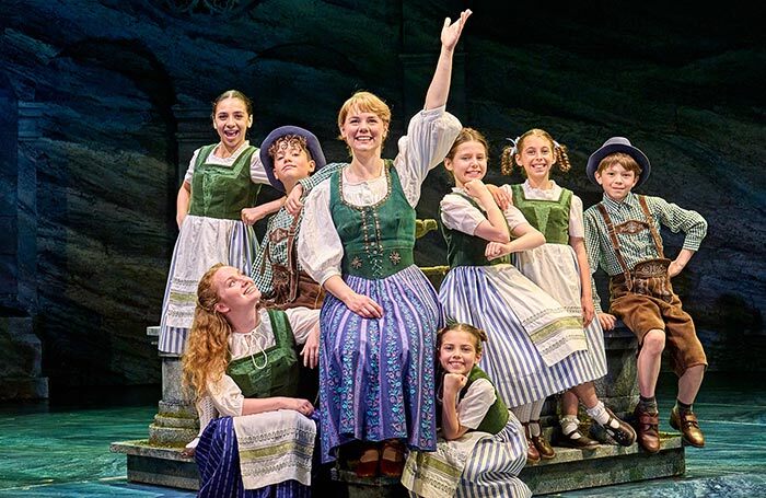 Gina Beck (centre) in The Sound of Music at Chichester Festival Theatre. Photo: Manuel Harlan